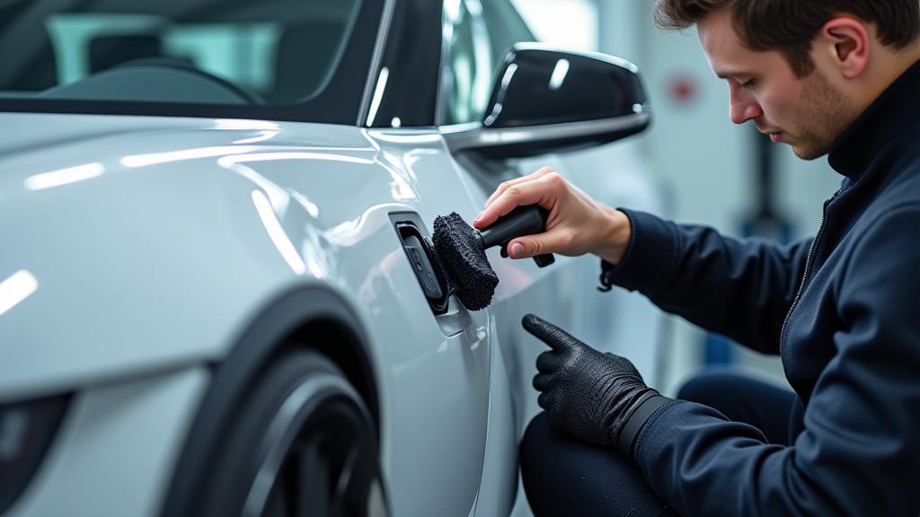 Nettoyage véhicule électrique Tesla